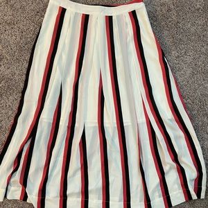 striped midi skirt